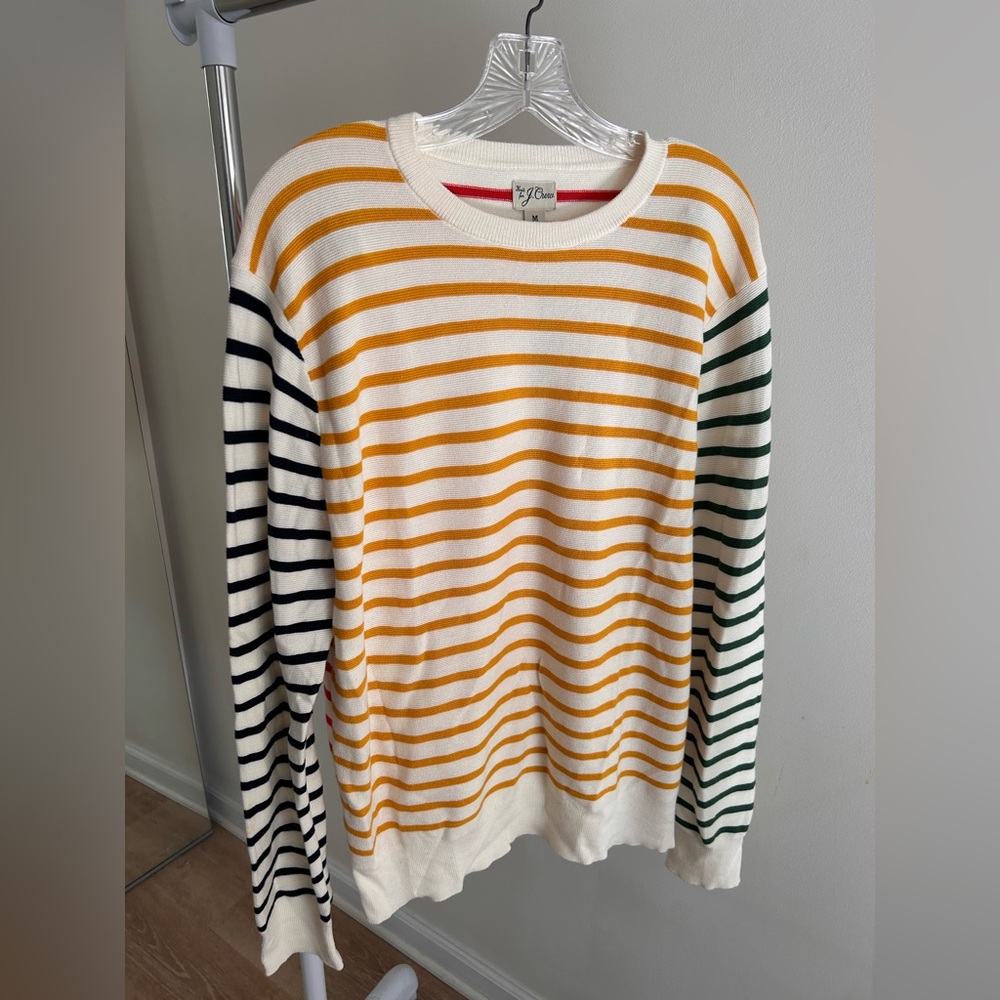 J. Crew Multicolor Striped Crewneck Sweater